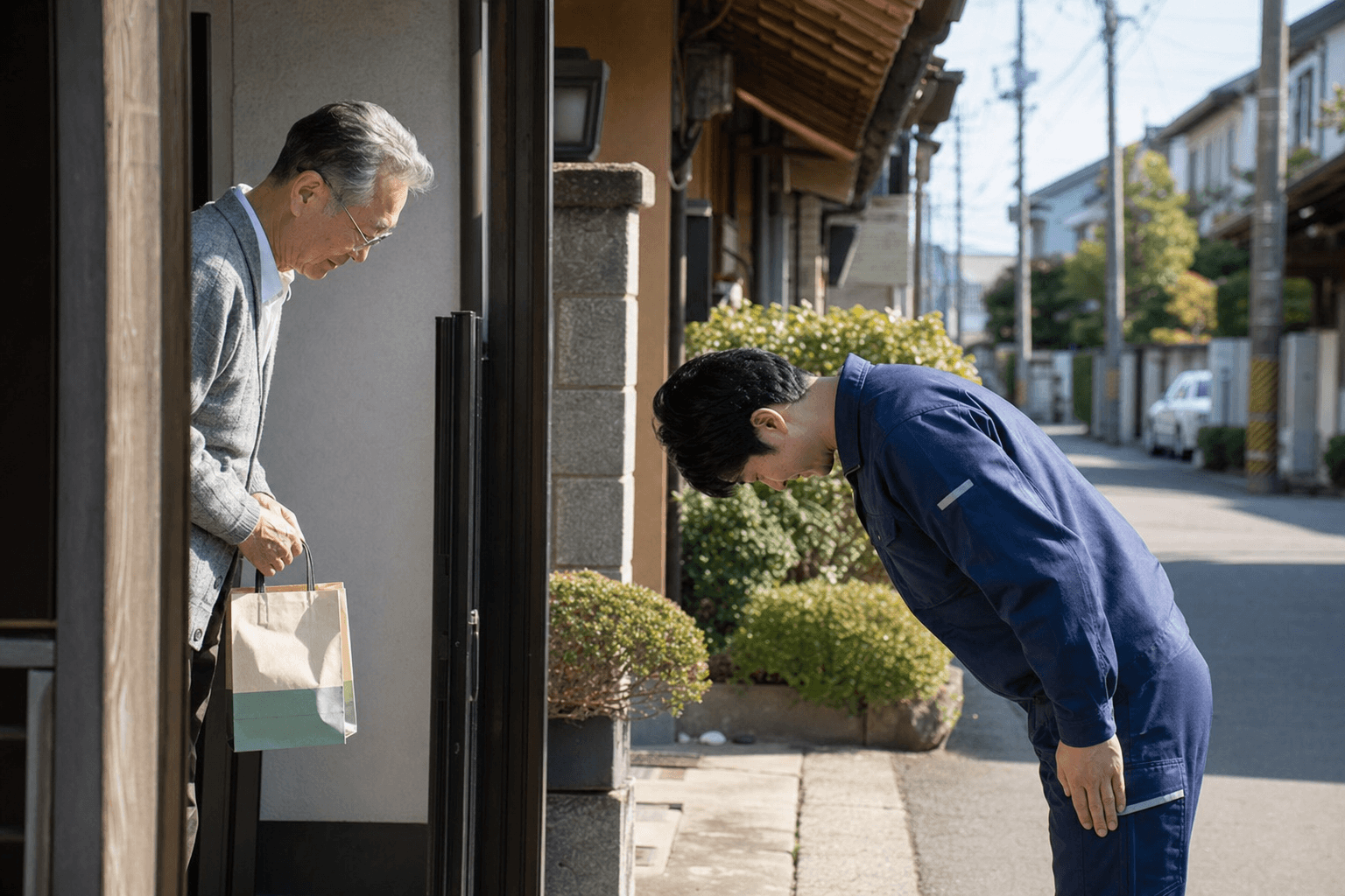 近隣の方へのご挨拶のイメージ